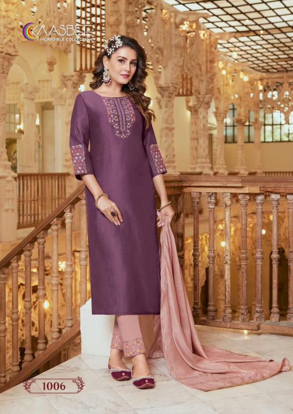 Kaasbee Shanvi Trending Wear Chinon Designer Readymade Collection